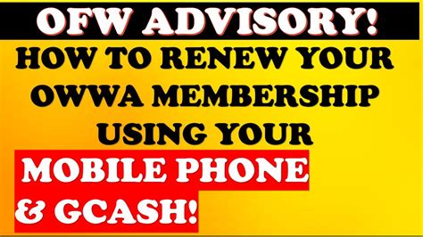 how to renew owwa membership using gcash